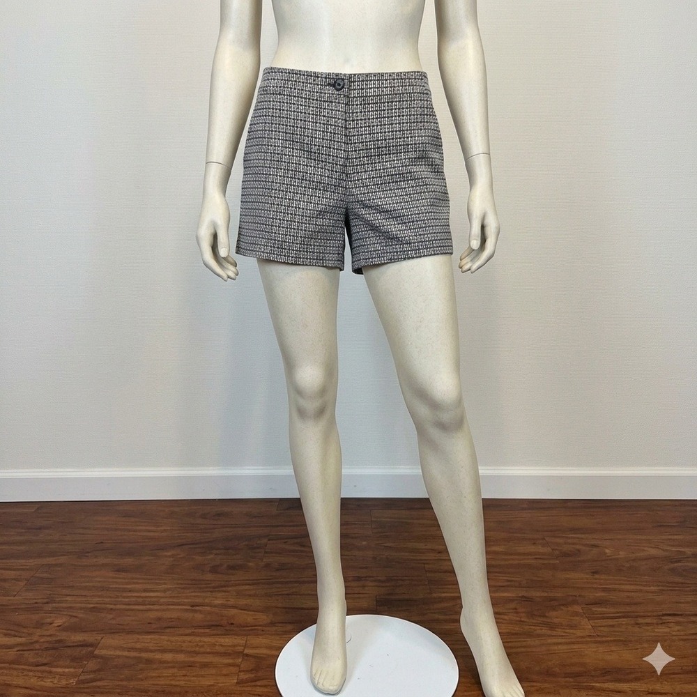 EUC Nautica Womens 8 Navy White Print Cotton‎ Blend Shorts Nautical Coastal